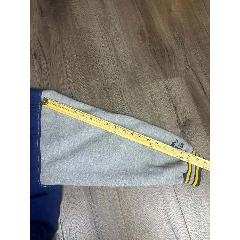 Vintage 90s Starter Michigan Wolverines Pullover Hoodie Windbreaker M Korea